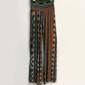 My Beloved Tropical Tan Tone Palazzo Pants Sz M